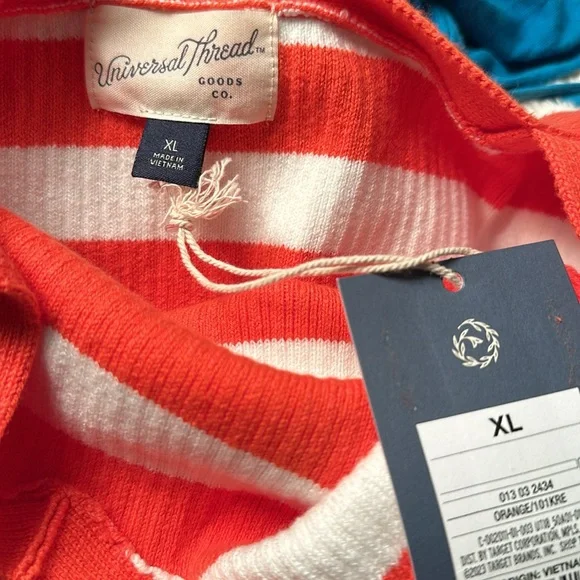 Universal Thread women’s top orange and white stripe XL - Picture 3 of 3